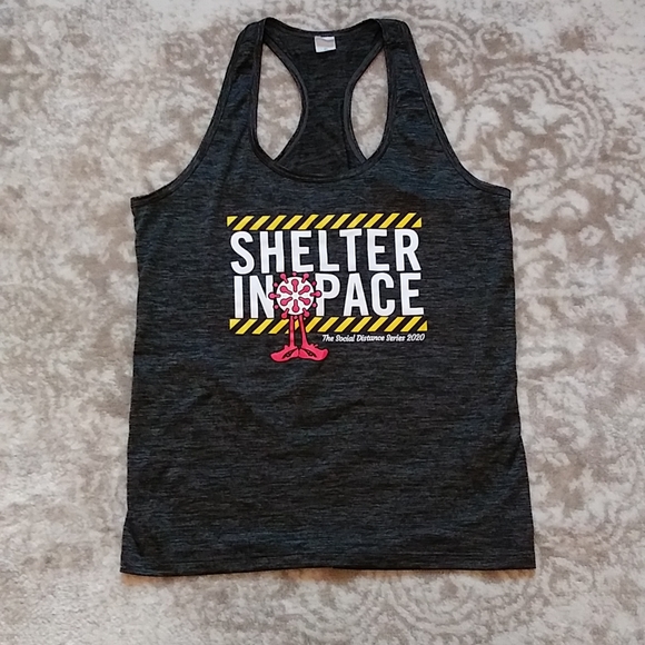 Women's Sport-Tek Shelter In Place Workout Tank Top, Grey,Size XL, NEW COND! - Picture 1 of 3